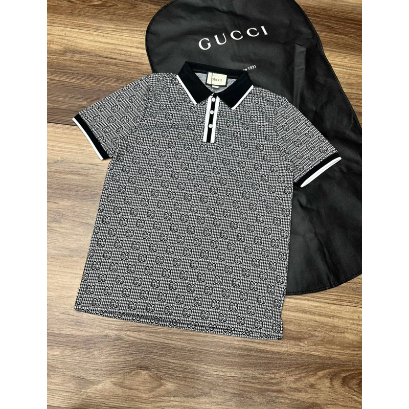 Áo POLO gu chì vải dệt hoạ tiết chìm sắc nét bản SUPPER hàng QC cao cấp