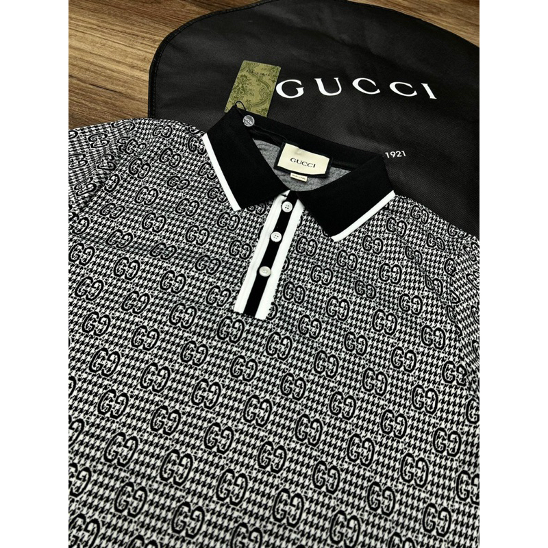 Áo POLO gu chì vải dệt hoạ tiết chìm sắc nét bản SUPPER hàng QC cao cấp