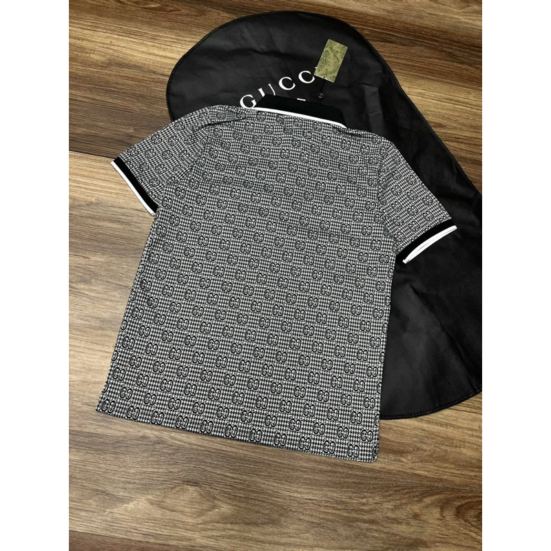 Áo POLO gu chì vải dệt hoạ tiết chìm sắc nét bản SUPPER hàng QC cao cấp