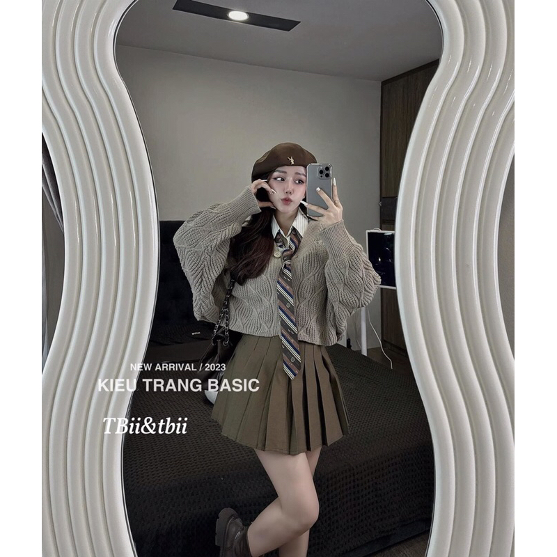 Set 4in1 Cadigan len nâu