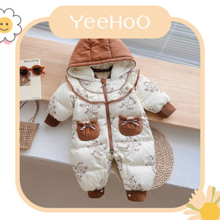Body Dài Tay Yeeho Cho Bé Gái Họa Tiết Túi Nơ Phong Cách Hàn Quốc Dày Dặn
