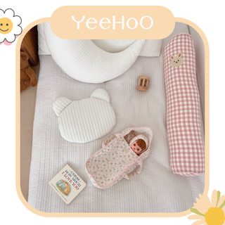 Gối ôm ngủ cho bé dáng tròn dài ruột bông cao cấp thêu hình gấu cute an toàn cho trẻ em sơ sinh