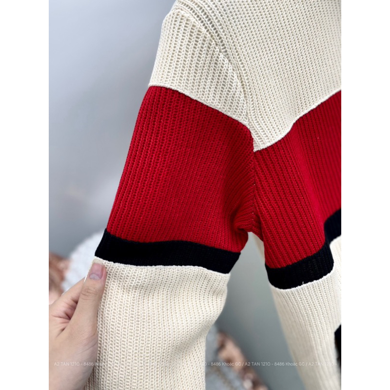 Áo khoác GU CHÌ nam vải len tăm dày dặn logo thêu bản SUPPER hàng QC cao cấp