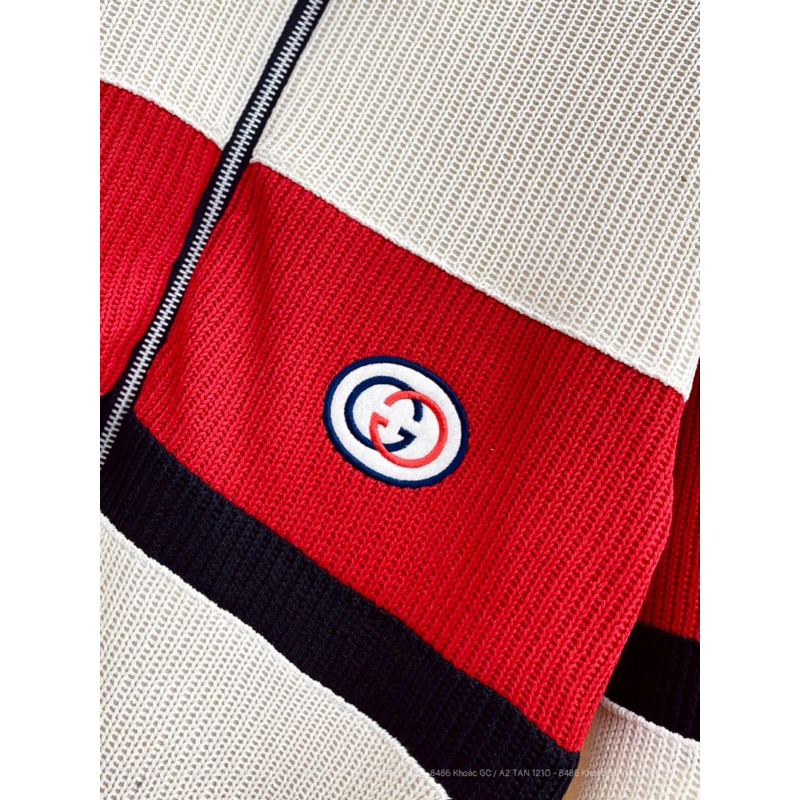 Áo khoác GU CHÌ nam vải len tăm dày dặn logo thêu bản SUPPER hàng QC cao cấp