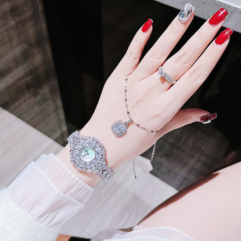 Đồng hồ nữ Royal Crown 2035 chính hãng mặt tròn chuẩn đá xoàn mỹ sáng lung linh