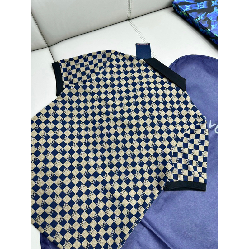 Áo POLO eo vì vải dệt hoạ tiết chìm bản SUPPER hàng QC cao cấp