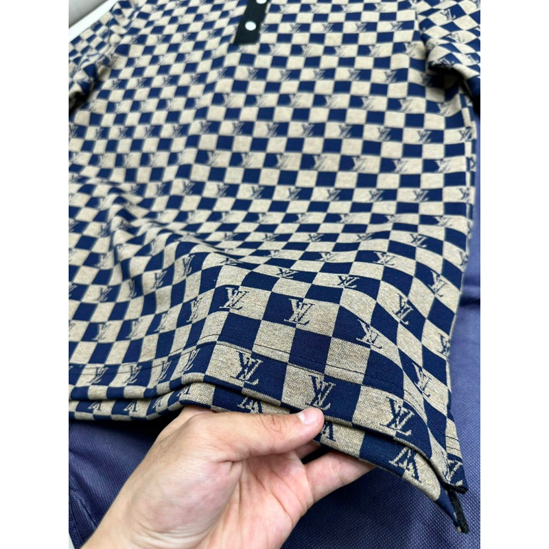 Áo POLO eo vì vải dệt hoạ tiết chìm bản SUPPER hàng QC cao cấp