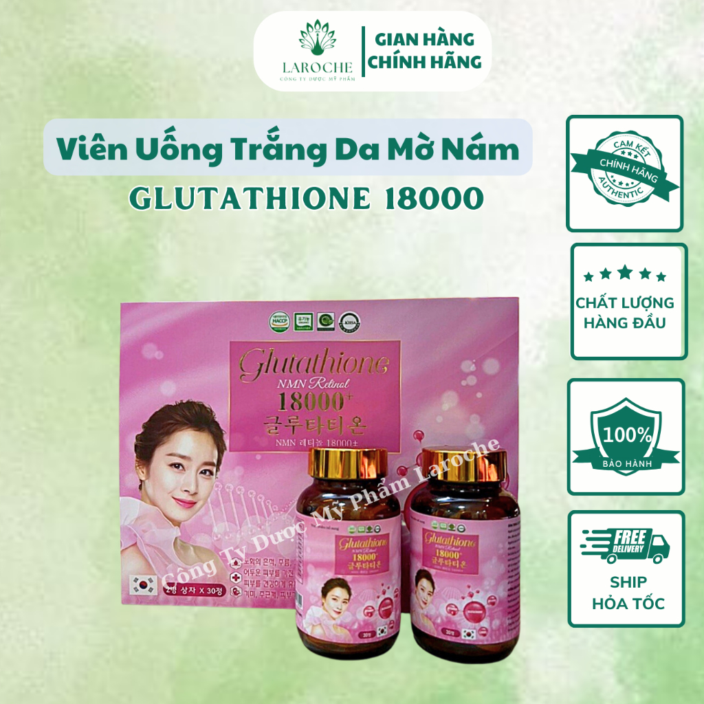 Viên Uống Trắng Da COLAGEN-GLUTATHIONE 18000mg Nâng Tông Tức Thì Giảm Nám
