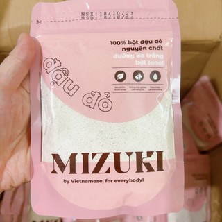 Bột đậu đỏ nguyên chất 100% Mizuki dưỡng trắng da bật tonel gói 100g