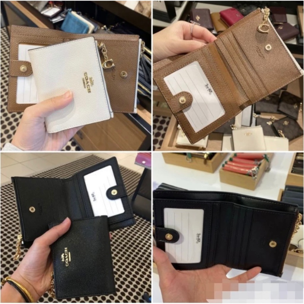 Ví nữ kèm ngăn chứa ảnh size 11,5cm*9cm co ach full box đủ màu