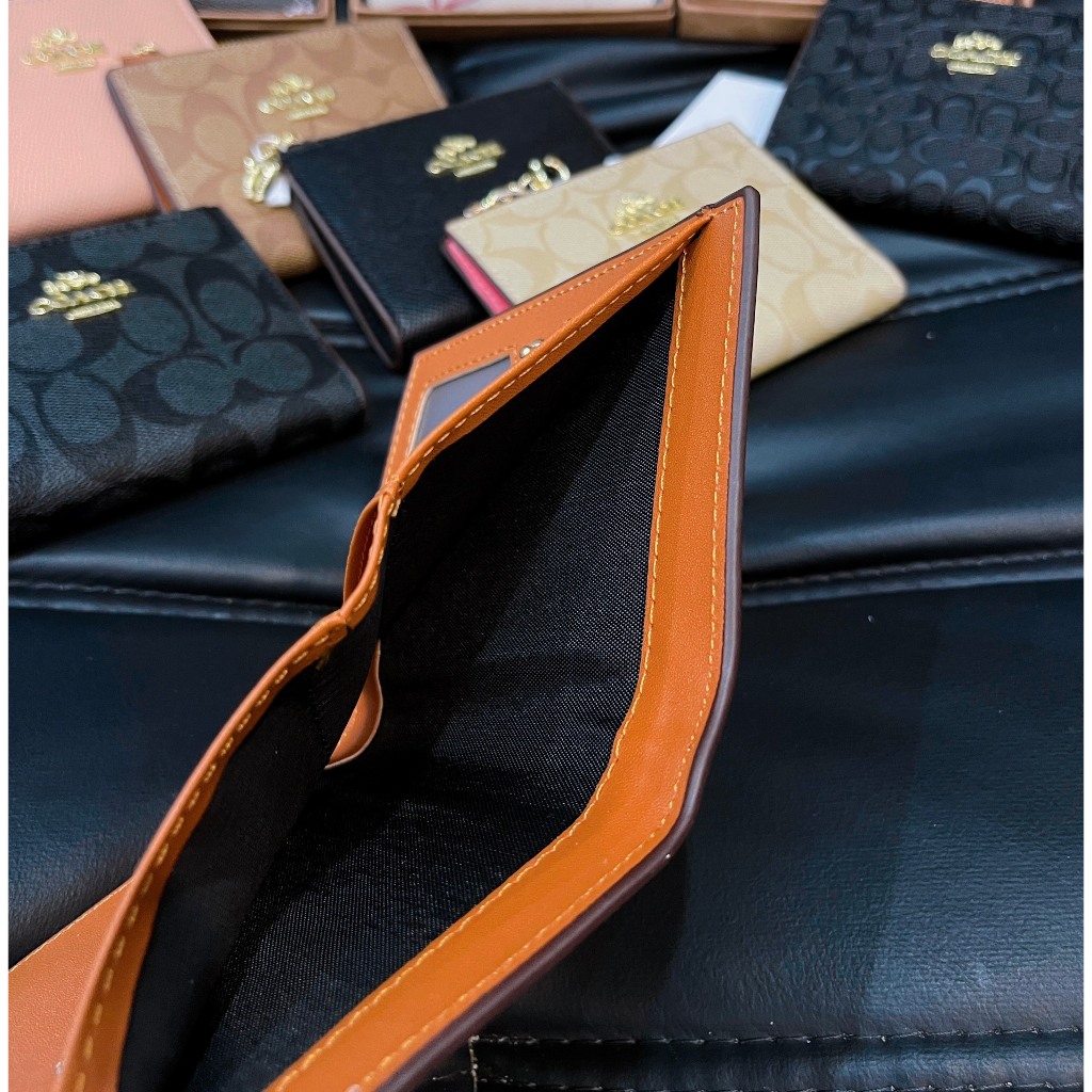 Ví nữ kèm ngăn chứa ảnh size 11,5cm*9cm co ach full box đủ màu