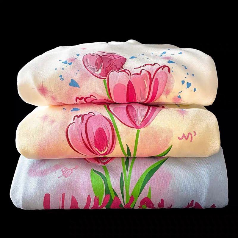 Áo hoodie nỉ mũ hoa tulip UNKSS hottrend 2023