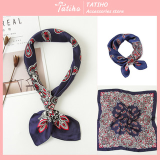 Khăn Bandana EXO Unisex Nam Nữ, Khăn Turban Cao Cấp Họa Tiết Tế Bào Đơn Thổ Cẩm - Lụa Satin - 60x60cm - TATIHO - Mã B008