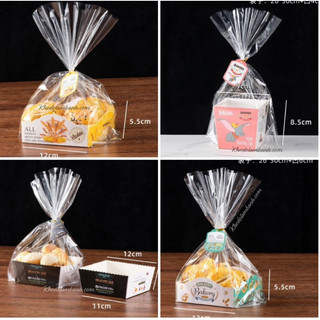 Túi đựng bánh quy đáy giấy kèm dây và tag 10c
