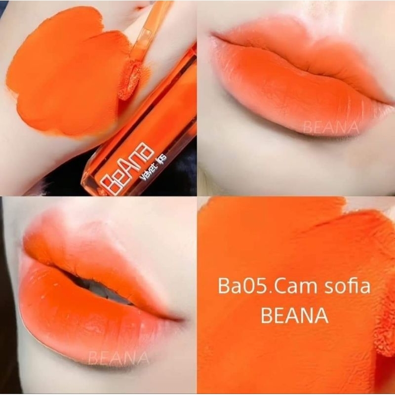 Son cam sofia son cam vàng, son cam tươi son tone cam, son cam nude son màu cam, son BeAna chất son mịn lì mềm môi