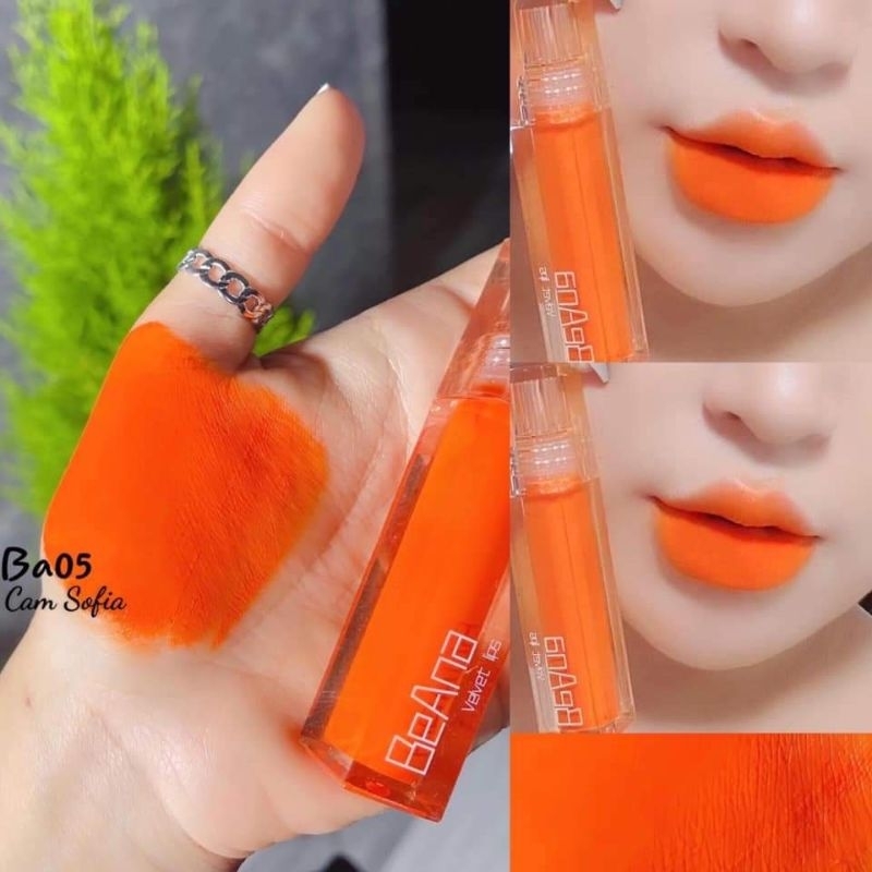 Son cam sofia son cam vàng, son cam tươi son tone cam, son cam nude son màu cam, son BeAna chất son mịn lì mềm môi