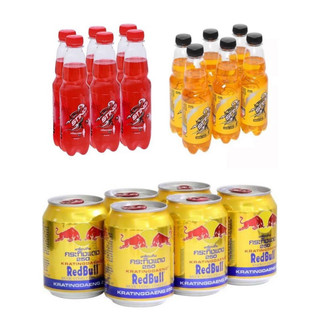 Nước tăng lực Sting dâu , Sting vàng , Bò Húc Lốc 6 Lon 330ml Hàng Chuẩn