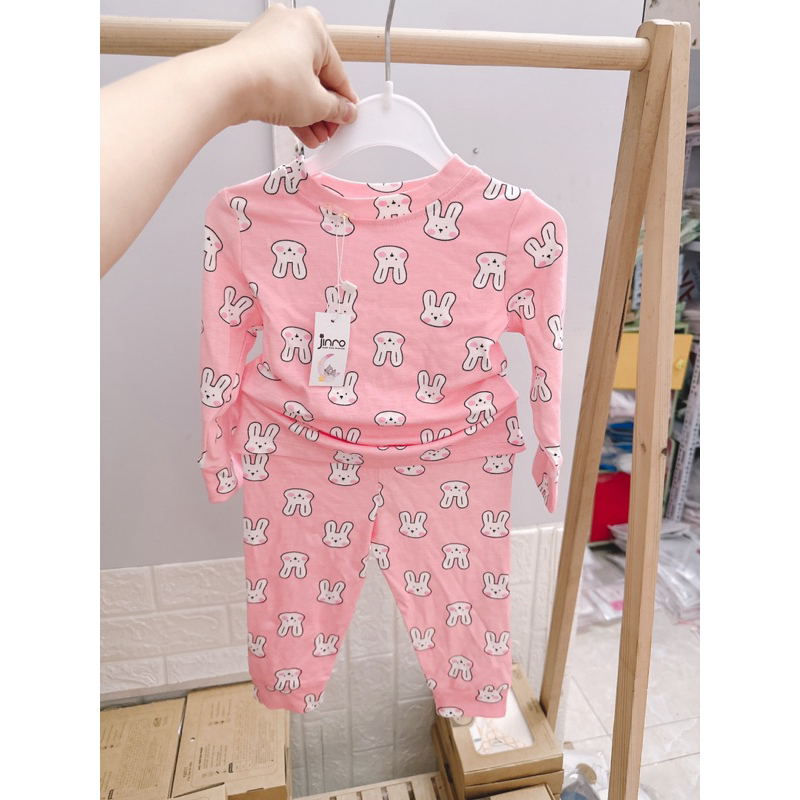 Bộ dài tay Jinro cotton petit form nhỏ mặc thu đông cho bé yêu