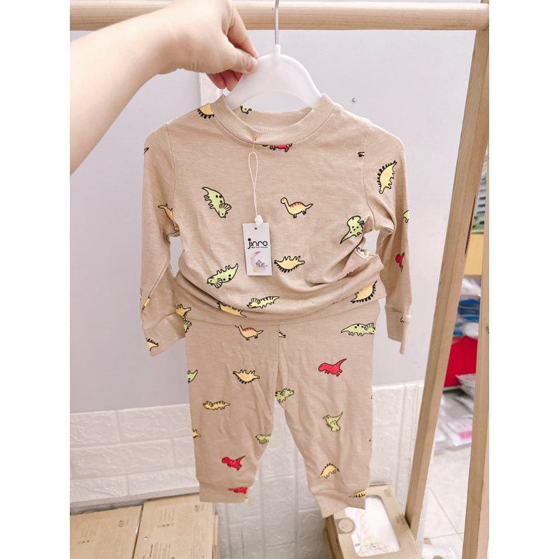 Bộ dài tay Jinro cotton petit form nhỏ mặc thu đông cho bé yêu