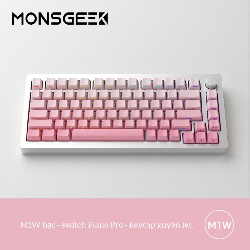 Bàn Phím Cơ Monsgeek M1Wsp RGB Mạch Xuôi kết nối 3 chế độ