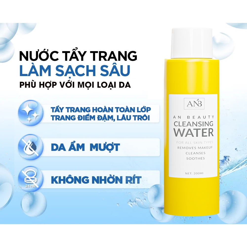 Nước Tẩy trang makeup tẩy tế bào chết da bã nhờn Tâm An