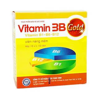 Thực phẩm bảo vệ sức khỏe Vitamin 3B Gold hộp 10 vỉ 10 viên