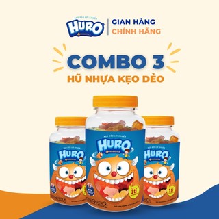 Combo 3 hũ kẹo dẻo lợi khuẩn cho bé huro 168g/hũ