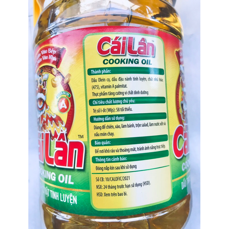 Dầu ăn cái lân chai 2L