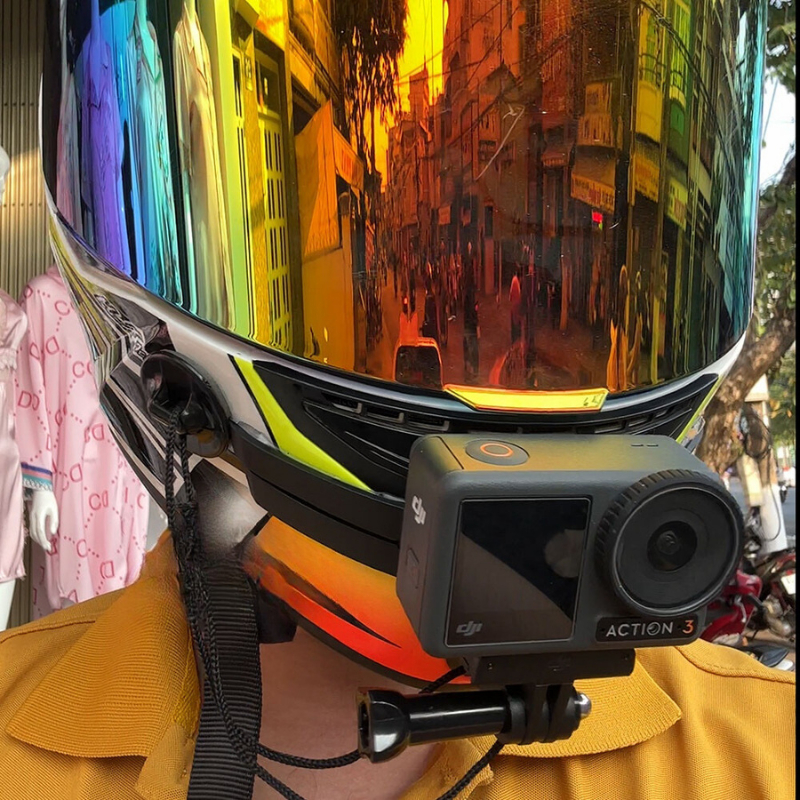 Bộ Mount Dán Cằm Nón Gắn Camera Hành Trình Nón Bảo Hiểm Fullface