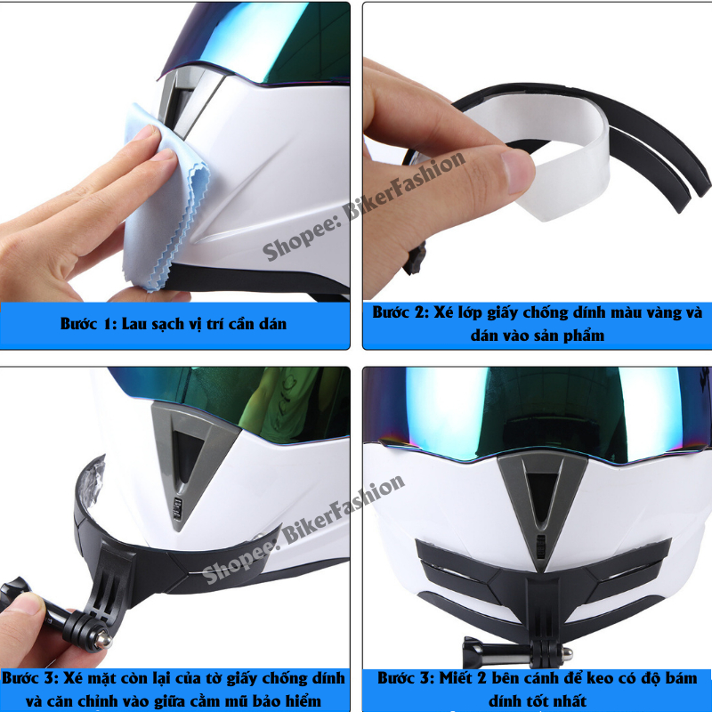 Bộ Mount Dán Cằm Nón Gắn Camera Hành Trình Nón Bảo Hiểm Fullface