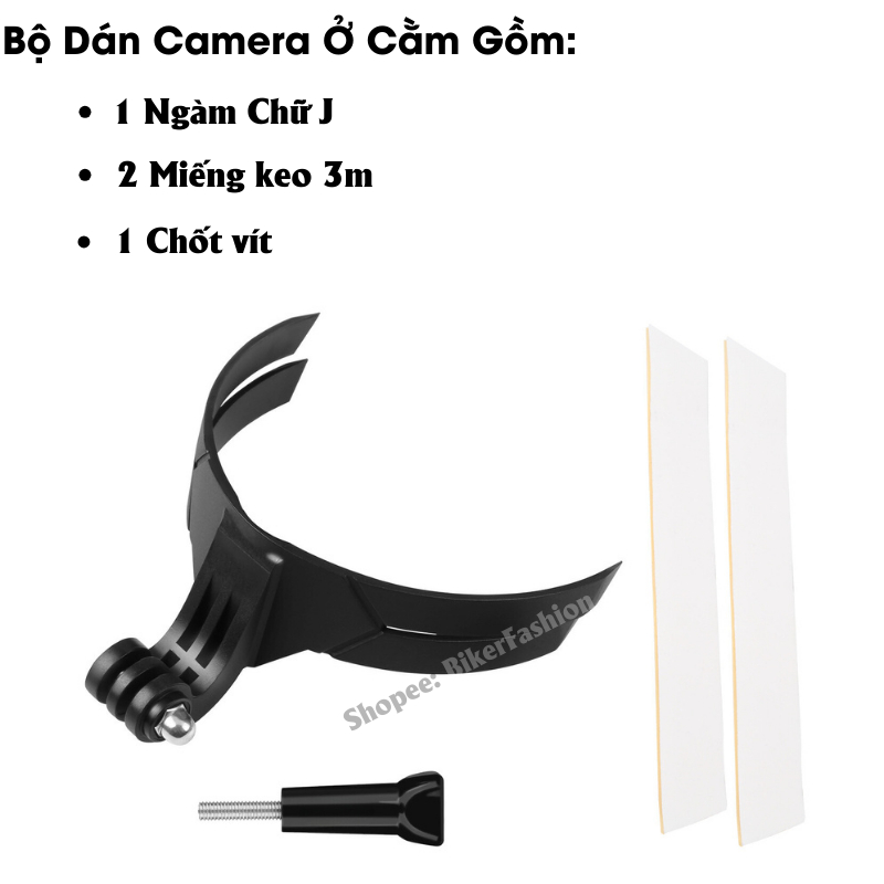 Bộ Mount Dán Cằm Nón Gắn Camera Hành Trình Nón Bảo Hiểm Fullface