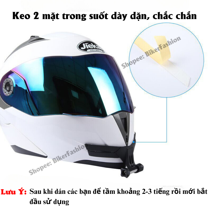Bộ Mount Dán Cằm Nón Gắn Camera Hành Trình Nón Bảo Hiểm Fullface