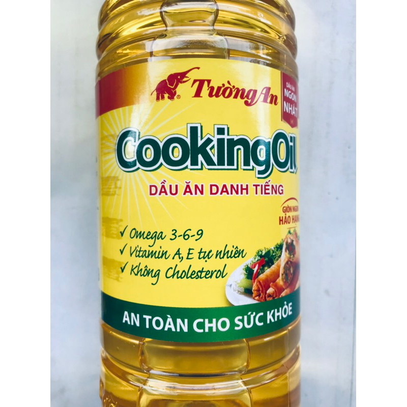 Dầu ăn thực vật Tường an Cooking oil Chai 1L