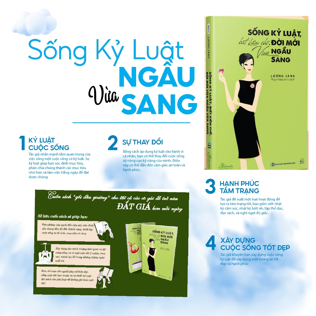 Sách Sống Kỷ Luật, Biết Kiềm Chế, Đời Mới Vừa Ngầu Vừa Sang Sách dành cho phụ nữ Tác Giả Lương Sảng Newbooks