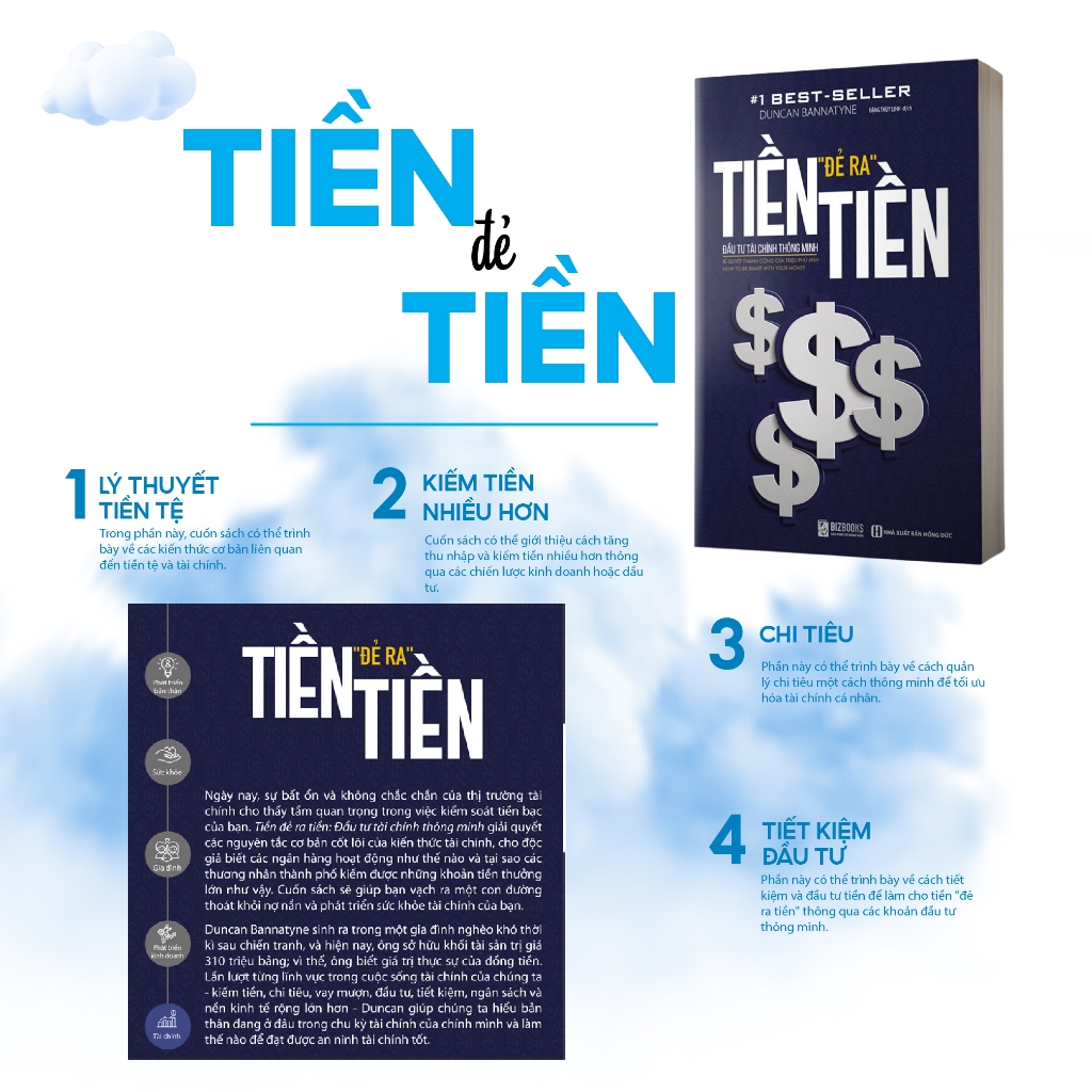 Sách Tiền Đẻ Ra Tiền: Đầu Tư Tài Chính Thông Minh Phát triển nghề nghiệp Tác Giả Duncan Bannatyne Bizbooks