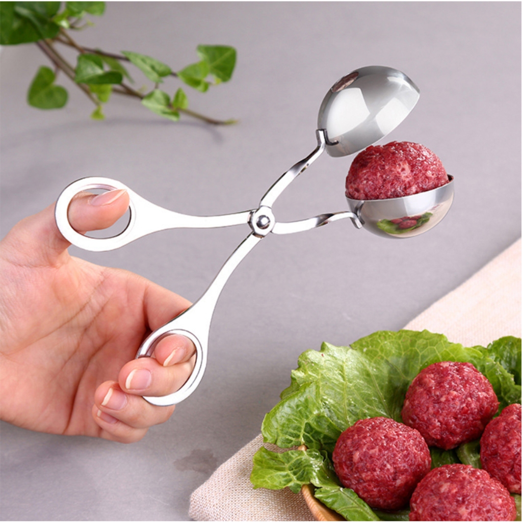 Dụng Cụ Làm Thịt Viên, Mọc Chất Liệu Inox - Kẹp Khuôn Làm Thịt Viên, Cơm Nắm, Mọc Viên