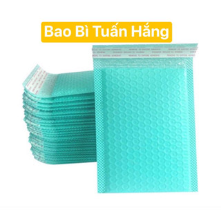  combo 50 Túi Gói Hàng Niêm Phong Màu XANH BaobituanHang Túi Bóng Khí Chống Sốc Chống Nước 