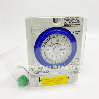 Đồng hồ hẹn giờ Camsco 24h kèm pin - Timer Camsco TB35N Công tắc hẹn giờ cơ