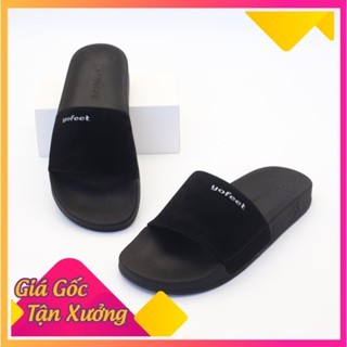 Dép quai ngang nam nữ quai nỉ Mã 007 chữ in sắc nét ,hàng XT YOFEET