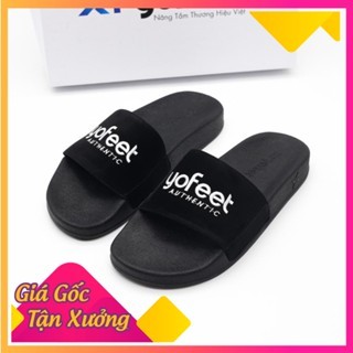 Dép quai ngang nam nữ quai nỉ Mã 007 chữ in sắc nét ,hàng XT YOFEET