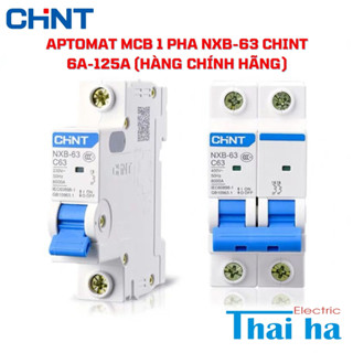 Aptomat MCB 1 Pha NXB-63 Chint 6A, 10A, 16A, 25A, 32A, 40A, 50A, 63A, 80A