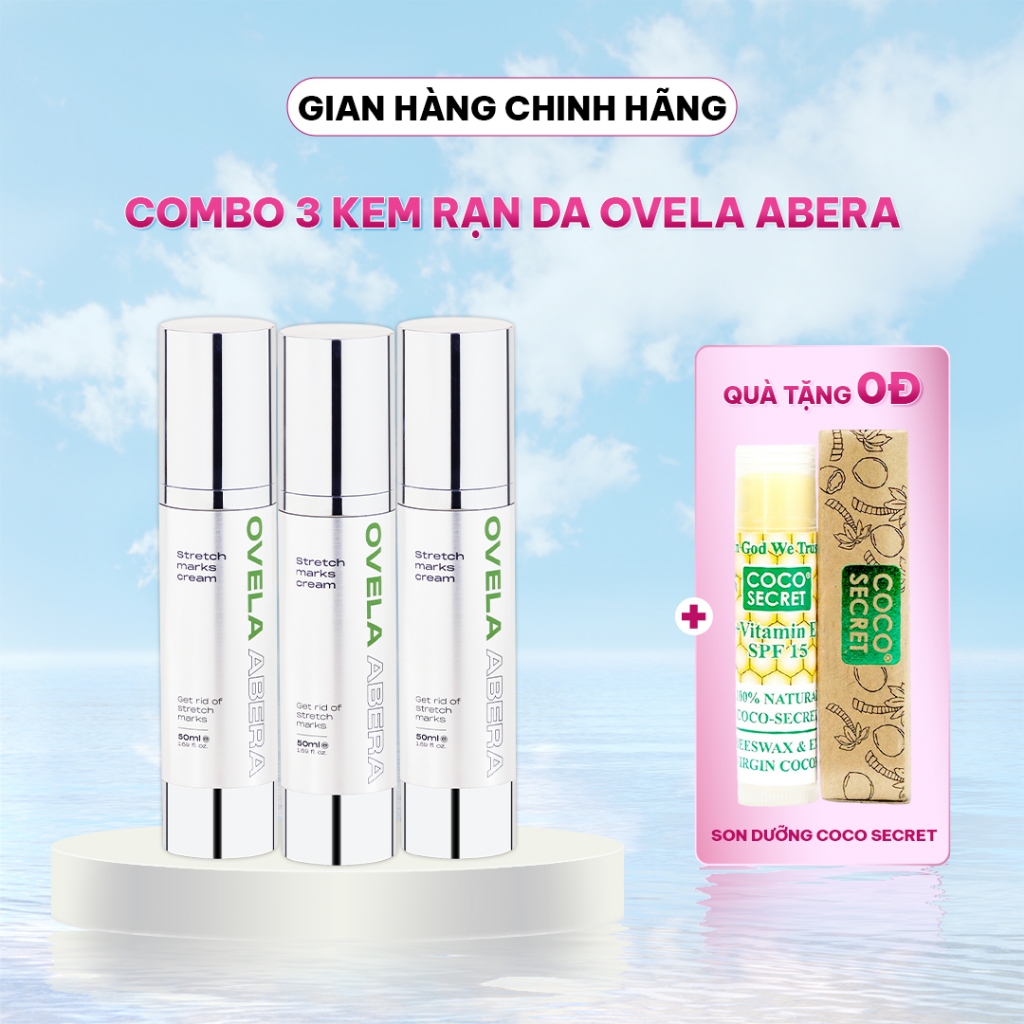 Combo Mua 3 Kem Rạn Da Ovela Abera 50ml Giảm Rạn Da Mờ Thâm Rạn Da Nhanh Chóng
