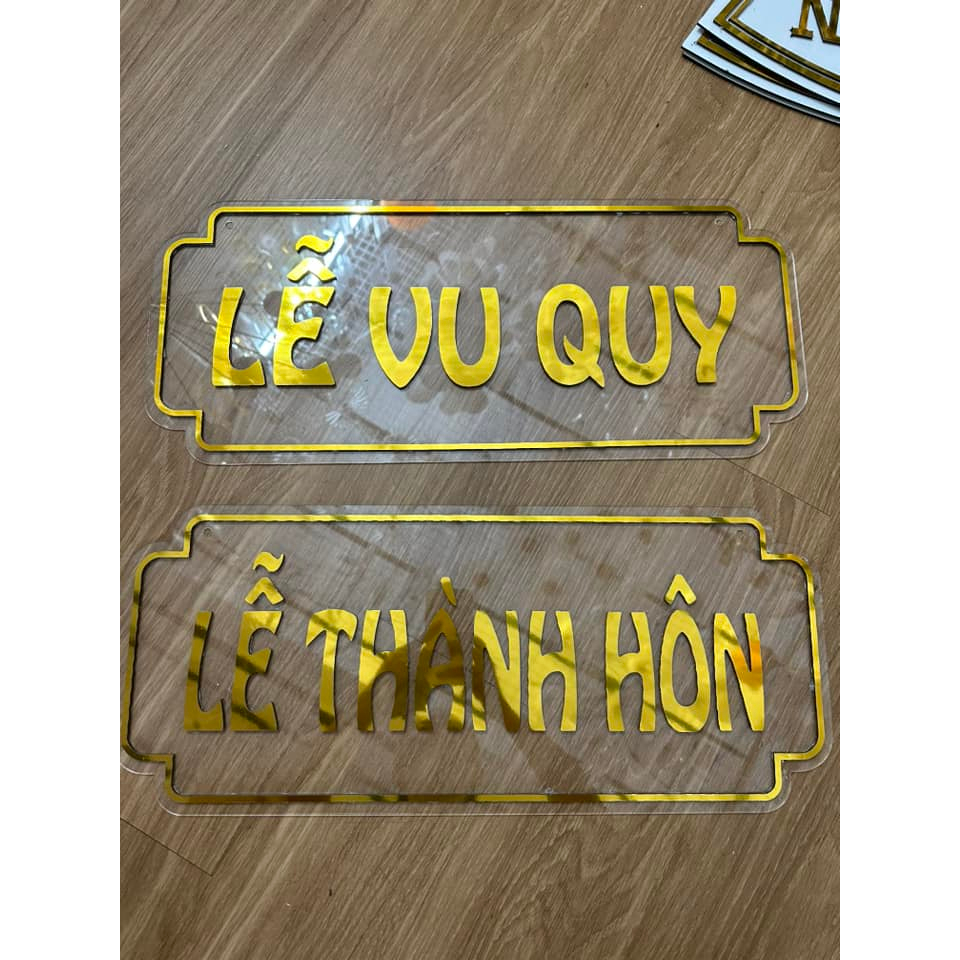 Bảng lễ thành hôn ăn hỏi vu quy đính hôn treo cổng đám cưới đám ăn hỏi