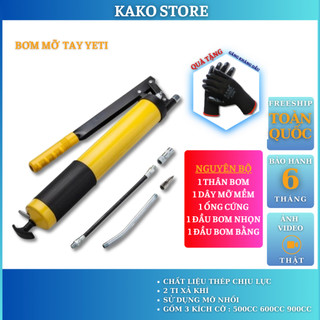 Bơm mỡ tay, mỡ nhồi 500cc, 600cc, 900cc, súng bơm mỡ bằng tay, dụng cụ sửa chữa Kako Store