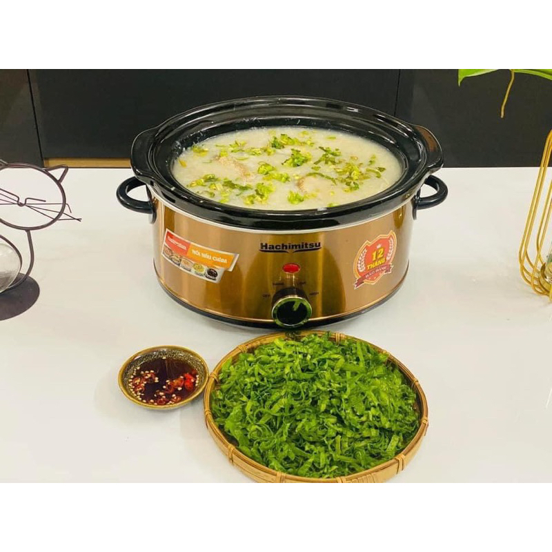 Nồi Nấu Chậm Nồi Kho Cá Nhật Bản Hachimitsu Với Dung tích 3.5L LỚN NHẤT Việt Nam Lòng nồi bằng sứ Ceramic an toàn
