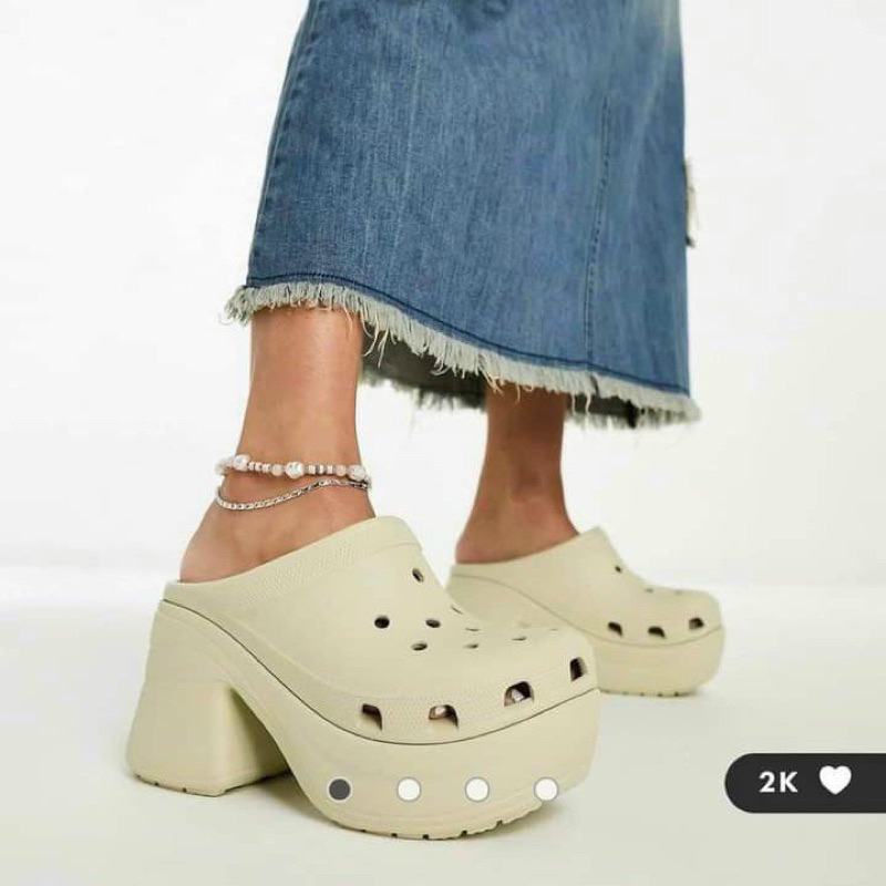 Guốc Sien Cross đế cao 8cm hack dáng