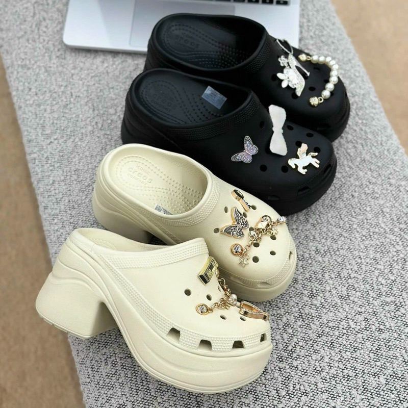 Guốc Sien Cross đế cao 8cm hack dáng