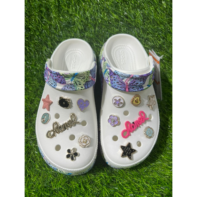 Sục Crush Cross đế hoạ tiết cao 7cm - tặng 10 sticker