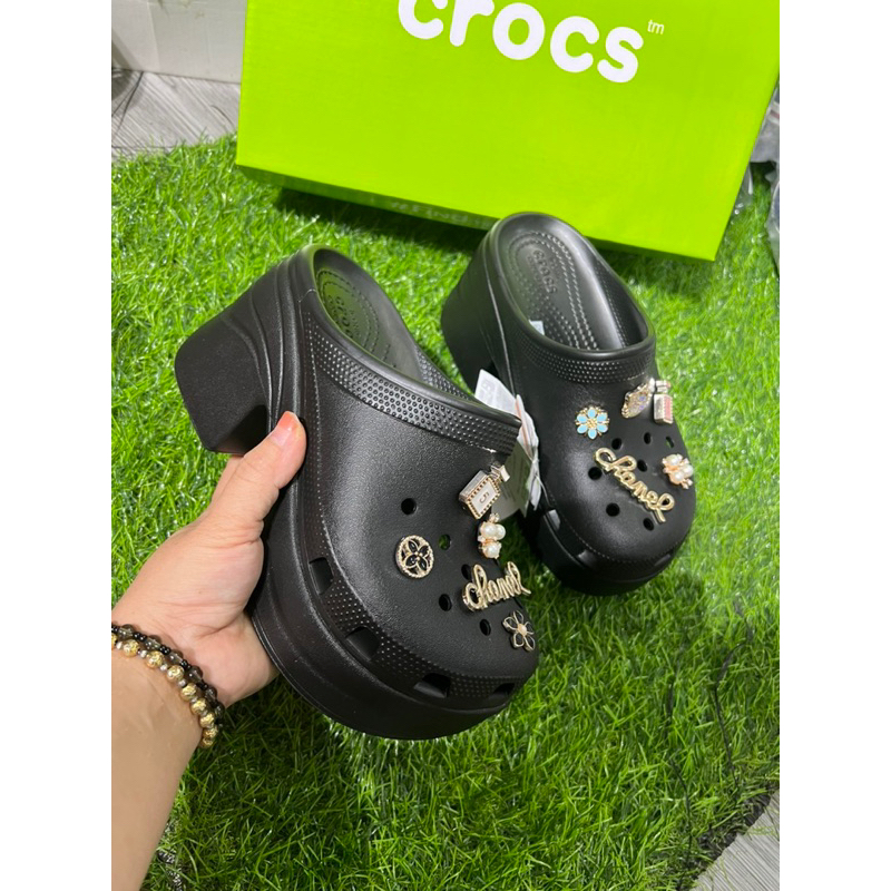 Guốc Sien Cross đế cao 8cm hack dáng