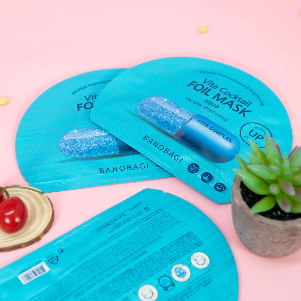 BANOBAGI Mặt Nạ Cấp Ẩm Gấp Đôi Dưỡng Chất Vita Cocktail Aqua Giúp Cấp Ẩm Tăng Đàn Hồi Cho Da  30ml